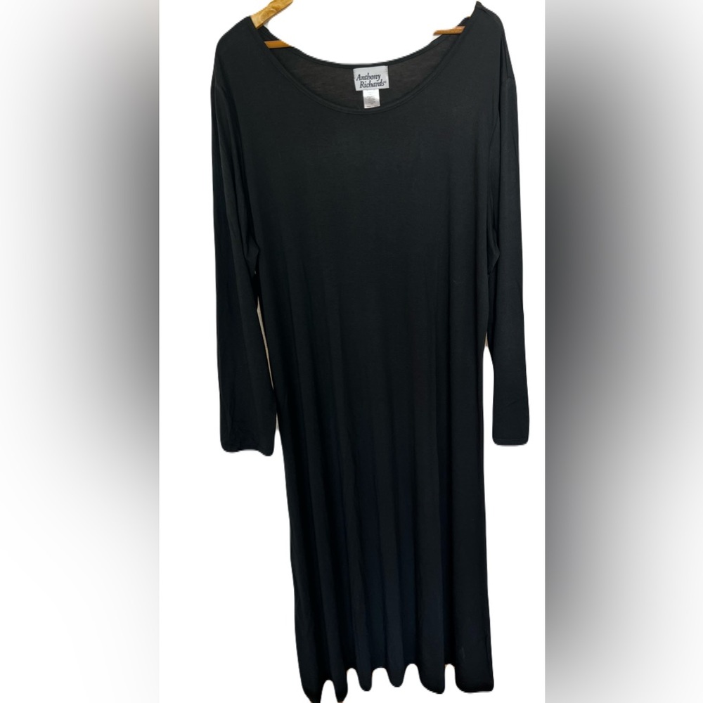 🖤 Anthony Richards Black Long Sleeve Maxi Dress – Women’s 2X 🖤